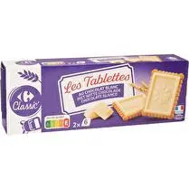 Carrefour, Biscuits tablette chocolat blanc