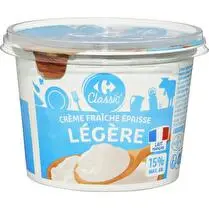 Carrefour, Crème fraiche épaisse légère 15% MG