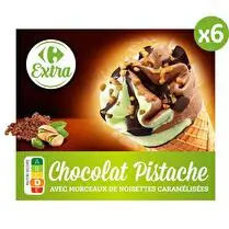 Carrefour, Cônes glacés Chocolat pistache