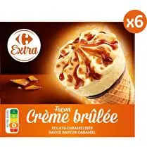 Carrefour, Cônes glacés Façon crème brulée