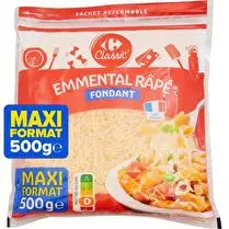 Carrefour, Emmental fondant râpé