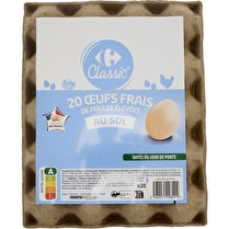 Carrefour, Oeufs de poules élevées au sol
