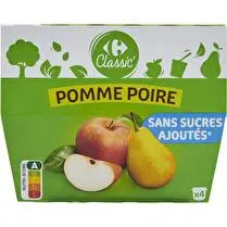 Carrefour, Compote pomme poire sans sucres ajoutés