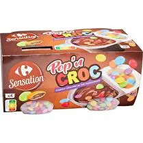 Carrefour, Crème dessert chocolat avec dragées