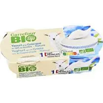 Carrefour, Yaourt à la Grecque au lait de brebis. Nature