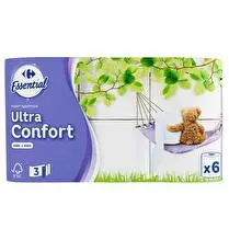Carrefour, Papier Toilette Doux Et Épais Triple Épaisseur Décoré FSC Recyclable