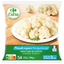 Carrefour, Choux-fleurs en fleurettes précuits vapeur