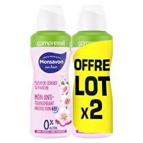 Monsavon, Déodorant femme Fleur de cerisier - Spray compressé