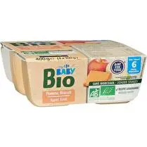 Carrefour, Desserts bébé pomme biscuit dès 6 mois
