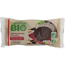 Carrefour, Galette de mais Chocolat noir BIO