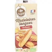 Carrefour, Madeleines longues Sans huile de palme - Le paquet de 8 x 2