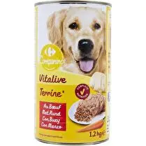 Carrefour, Pâtée pour chien Adulte au boeuf