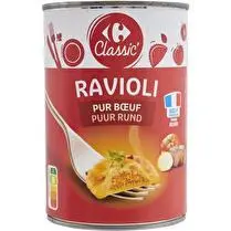 Carrefour, Plat cuisiné ravioli pur boeuf