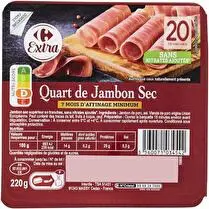 Carrefour, Quart de Jambon Sec - 20 tranches
