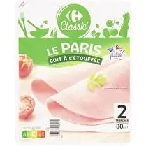 Carrefour, Jambon Le Paris cuit à l'étouffée