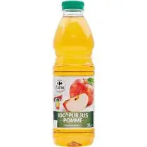 Carrefour, PUR JUS POMME PET 100% 1L CRF