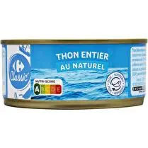 Carrefour, Thon entier au naturel