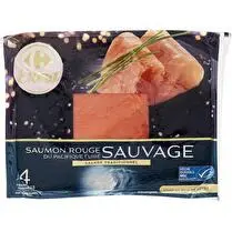 Carrefour, Saumon Fumé  Sauvage  MSC - 4 tranches