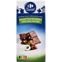 Carrefour, Chocolat lait noisettes entières
