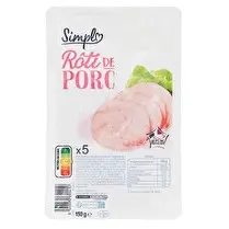 Simpl, Rôti de porc cuit - 5 tranches