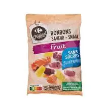 Carrefour, Bonbons sans sucres Saveur fruit - 150 g