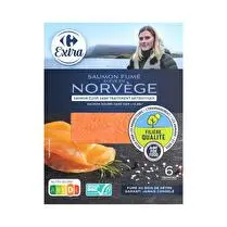 Carrefour, Saumon fumé Norvège - 6 tranches