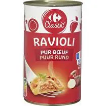 Carrefour, Plat cuisiné ravioli pur boeuf