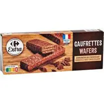Carrefour, Biscuits gaufrettes enrobées chocolat 150 g