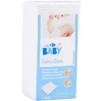 Carrefour, Cotons Bébé Carrés Sensitive