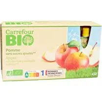 Carrefour, Compote pomme sans sucres ajoutés BIO