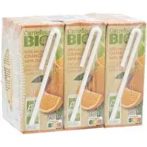 Carrefour, Jus 100% pur jus sans sucres ajoutés BIO Orange