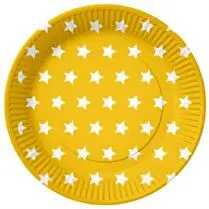 Carrefour, Assiettes décorées 23cm beige x12