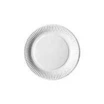 Carrefour, LOT DE 50 Assiettes carton blanc Ø 23cm - x 50