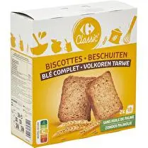 Carrefour, Biscottes à la farine complète Blé Complet