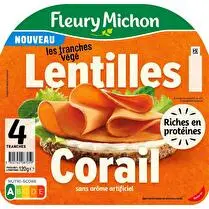 Fleury michon, Tranches végé lentilles corail x 4