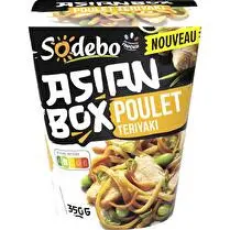 Sodebo, Asian box nouilles au poulet sauce teriyaki