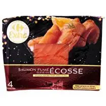 Carrefour, Saumon fumé Ecosse - 4 tranches