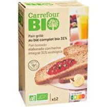Carrefour, Pain grillé blé complet