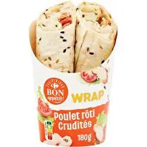 Carrefour, Wrap Poulet rôti crudités