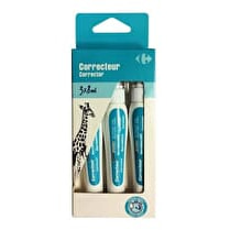 Carrefour, Correcteurs stylo 3x8ml x3