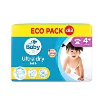 Carrefour, Couche Bb Ultradry T4+ x88 Crf
