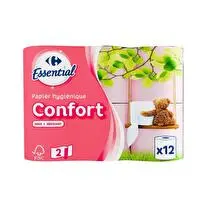 Carrefour, Papier Toilette Confort Doux Rose