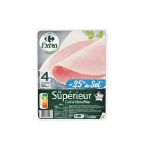 Carrefour, Jambon Le Supérieur sel réduit 4 tranches
