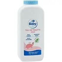 Carrefour, Talc bébé  Hypoallergénique