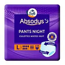 Carrefour, Cutottes fuites urinaires nuit mixtes taille L