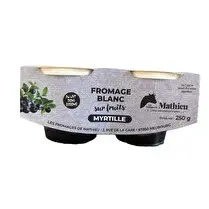 Les fromages de Mathieu, FROMAGE BLANC SUR FRUIT MYRTILLE