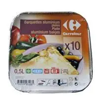 Carrefour, Barquette aluminium plate 0,5 l x10