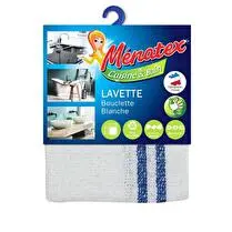 La ménagère, Lavette bouclette blanche 33 x 35cm