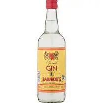 Le moins cher, Barmons gin 70Cl 37.5%.