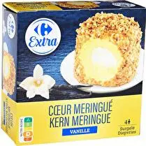 Carrefour, CARREFOUR EXTRA DESSERT GLACE VANILLE COEUR MERINGUE X4